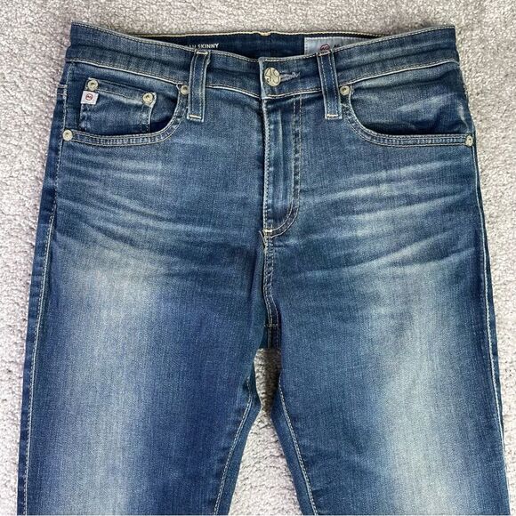 Ag Adriano Goldschmied Farrah Jeans Women’s 26 Blue Skinny High Rise Dark Denim - Picture 2 of 14